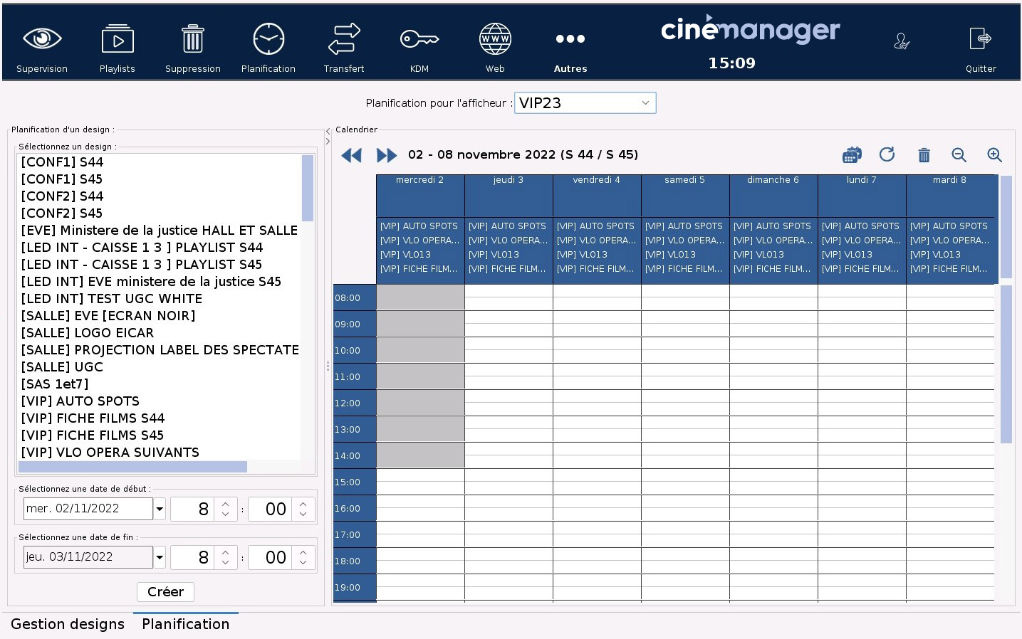 Installation de matériels